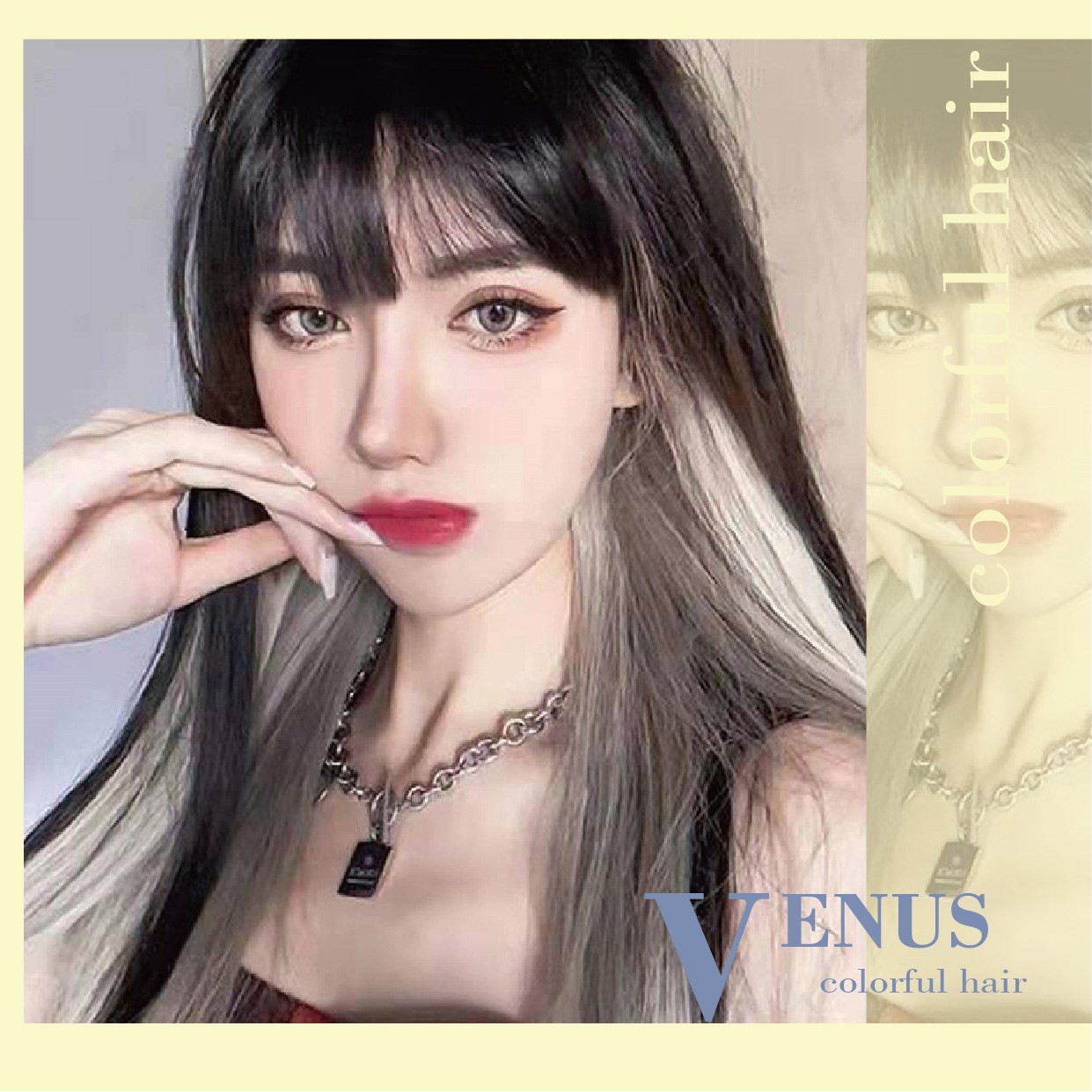 【 Venus 維娜絲專業髮品】耳掛染髮片