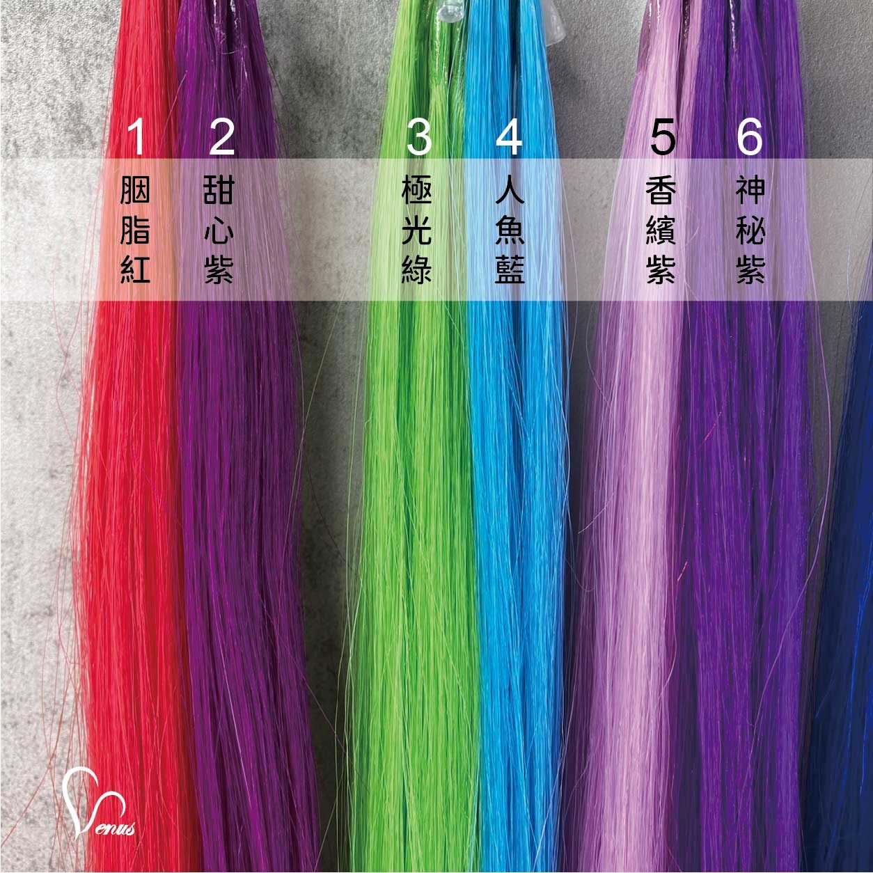 【 Venus 維娜絲專業髮品】彩色髮片 ★ 將色彩的繽紛融入您的生活