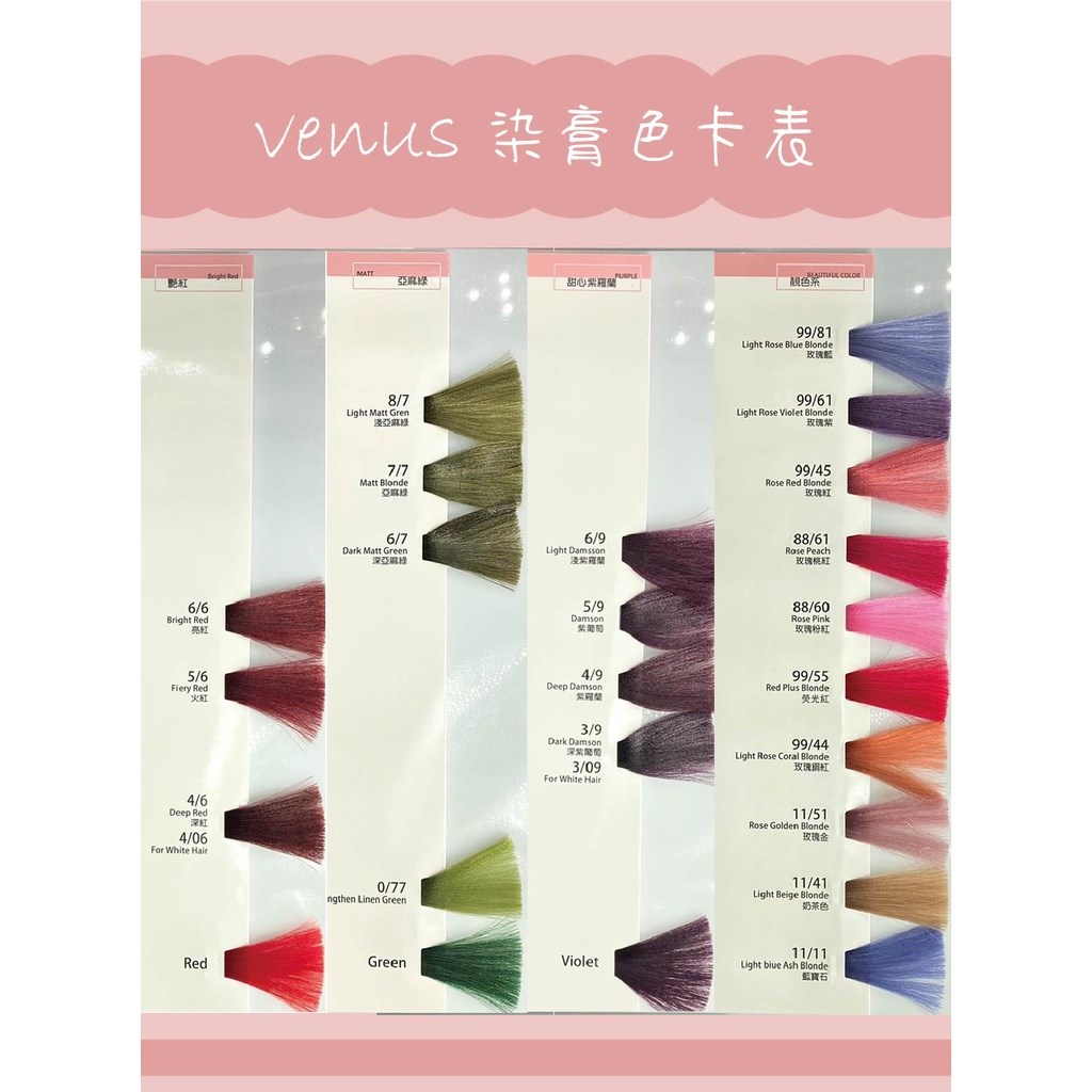 【Venus維娜絲專業髮品】 日系 護髮染膏 100ml 低敏雙氧水