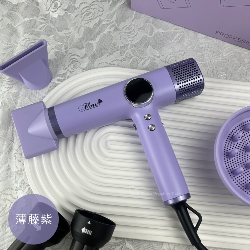 【 Venus 維娜絲專業髮品】芙蘿拉 FLORA HD-3238 高速負離子無刷吹風機 強勁風力 速乾護髮 七色 現貨