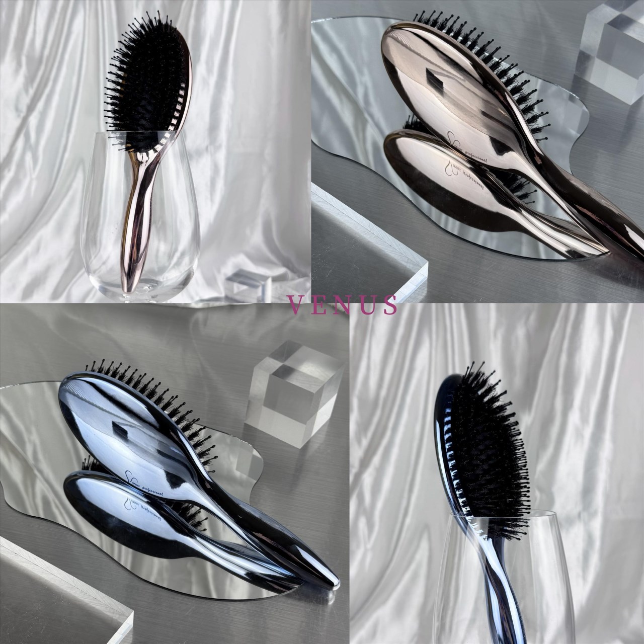 【 Venus 維娜絲專業髮品】極致漸層白金 x 柔鬃梳 買兩包白金漸層髮片贈 柔鬃梳