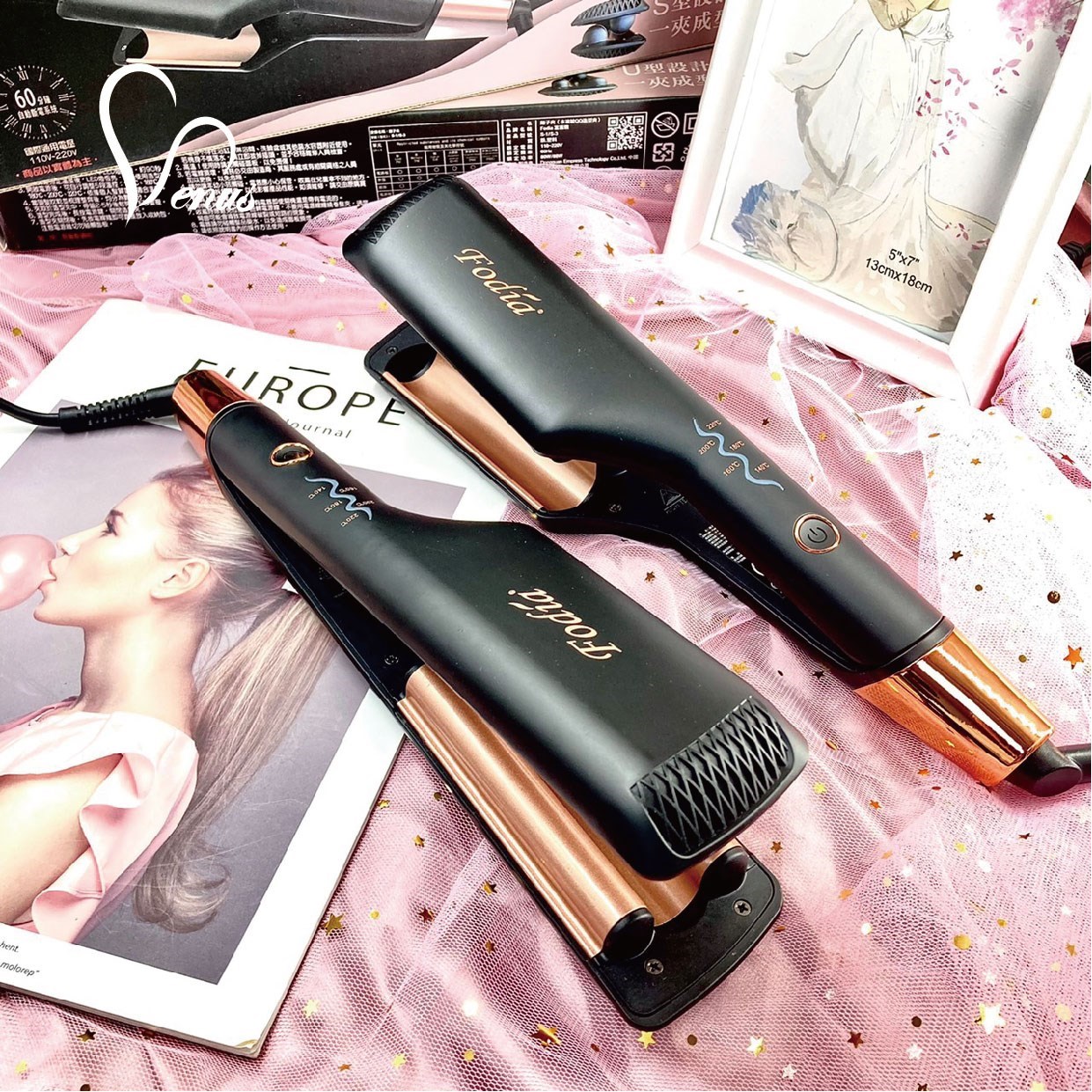 【 Venus 維娜絲專業髮品】富麗雅Fodia水波紋QQ造型夾 波浪夾 蛋捲夾